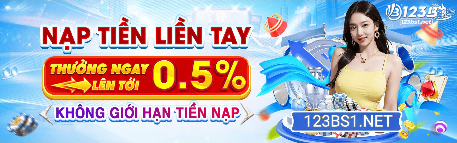 123B – Trải nghiệm nhà cái cược trực tuyến siêu nhanh 1 123B Nap Tien Lien Tay Thuong Ngay 0 5 1